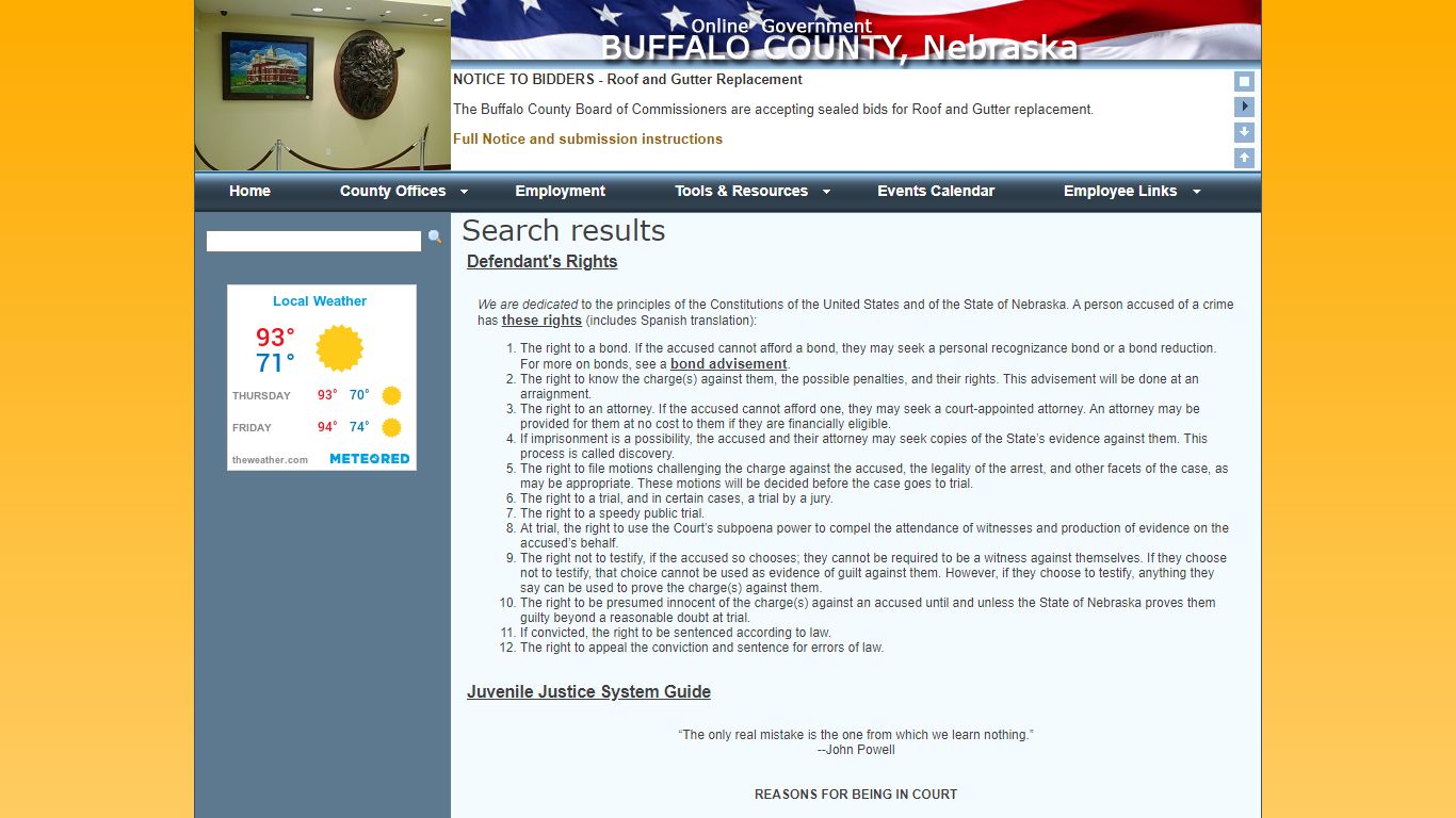 Buffalo County: Search for Court Cases